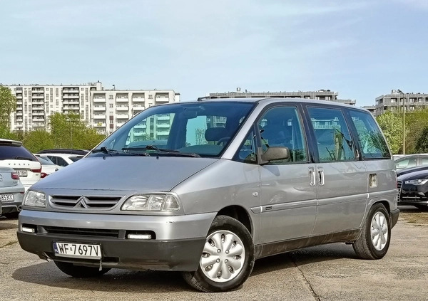 Citroen Evasion cena 5900 przebieg: 234928, rok produkcji 2000 z Warszawa małe 326